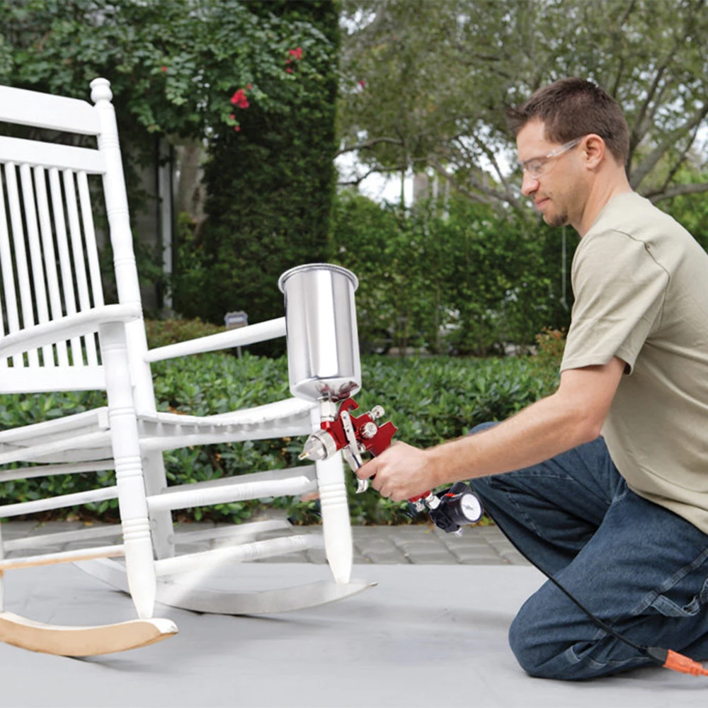 Гравитационный пистолет распылитель углерода 1 4 мм HVLP с воздушным регулятором