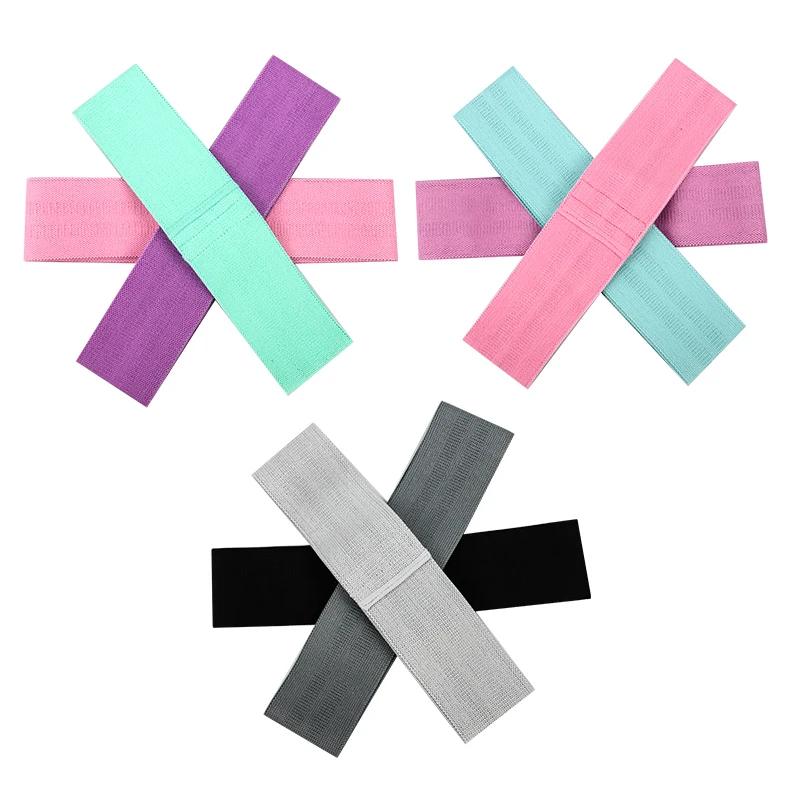 Gelang Yoga Anti Selip Gelang Pantat Fitness Rumah Loop Pinggul Paha Latihan Pilates Olahraga Elastis