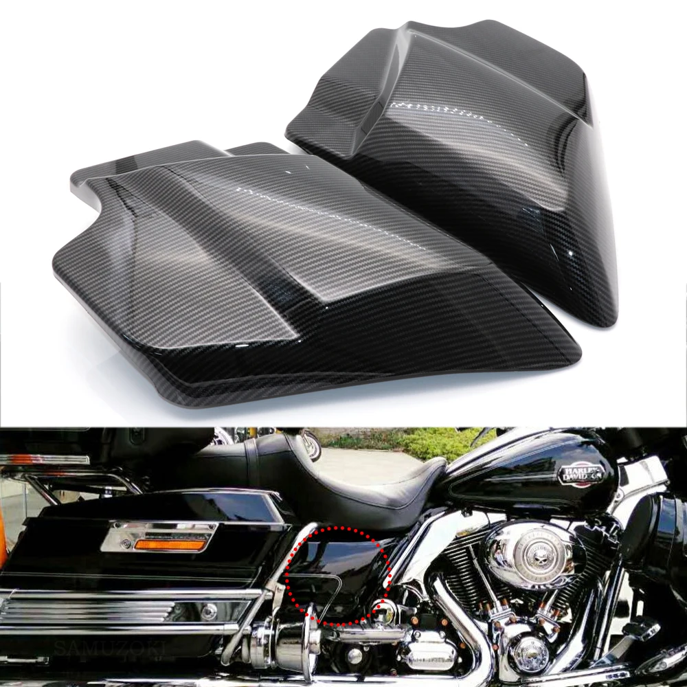 

Углеродное волокно МОТОЦИКЛ ABS боковая крышка панель для Harley Electra Street Glide FLT FLH Touring 2009-2018