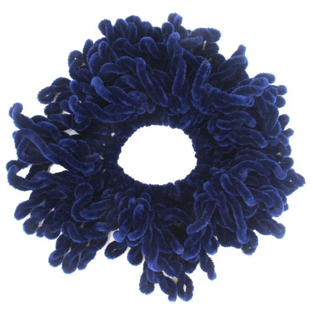 Navy Плюшевый мех, гибкая резинка, простой хиджаб, объемная резинка для волос, большой бант для волос, головной убор, этнический орнамент, хиджаб, накидка на голову - Цвет: Navy