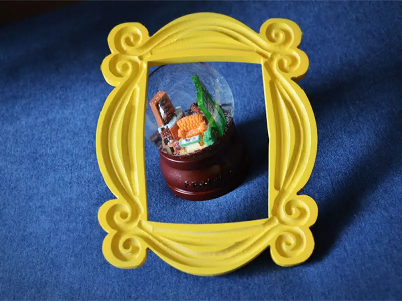 ТВ сериал друзья деревянная рамка ручной работы желтый дверной глазок фото рамки