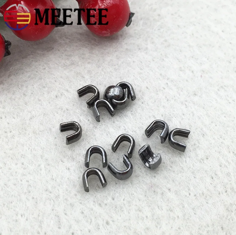 Meetee 20 штук Латунь U Стиль замок-молния, нескользящие носки для 3#5#8#10# металлические нейлоновые пластиковые застежки-молнии для ремонта поделки аксессуар ZA212