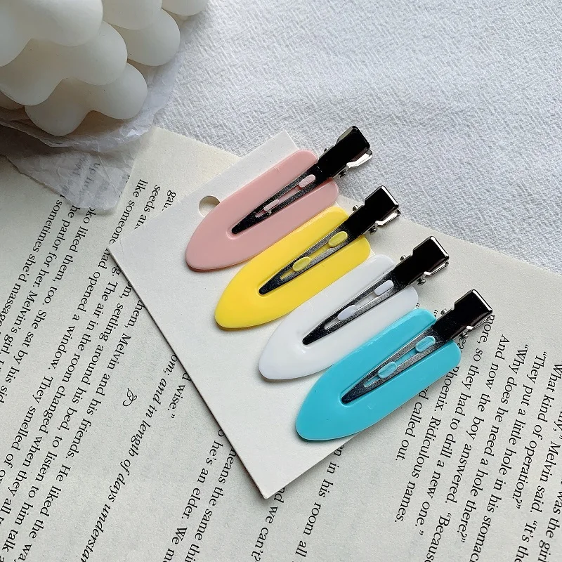 

Hairlyah 4pc/set New Girls Women Make-up Seamless Clip Duckbill Clip Barrette Hairpin Headdress Hair Accessories