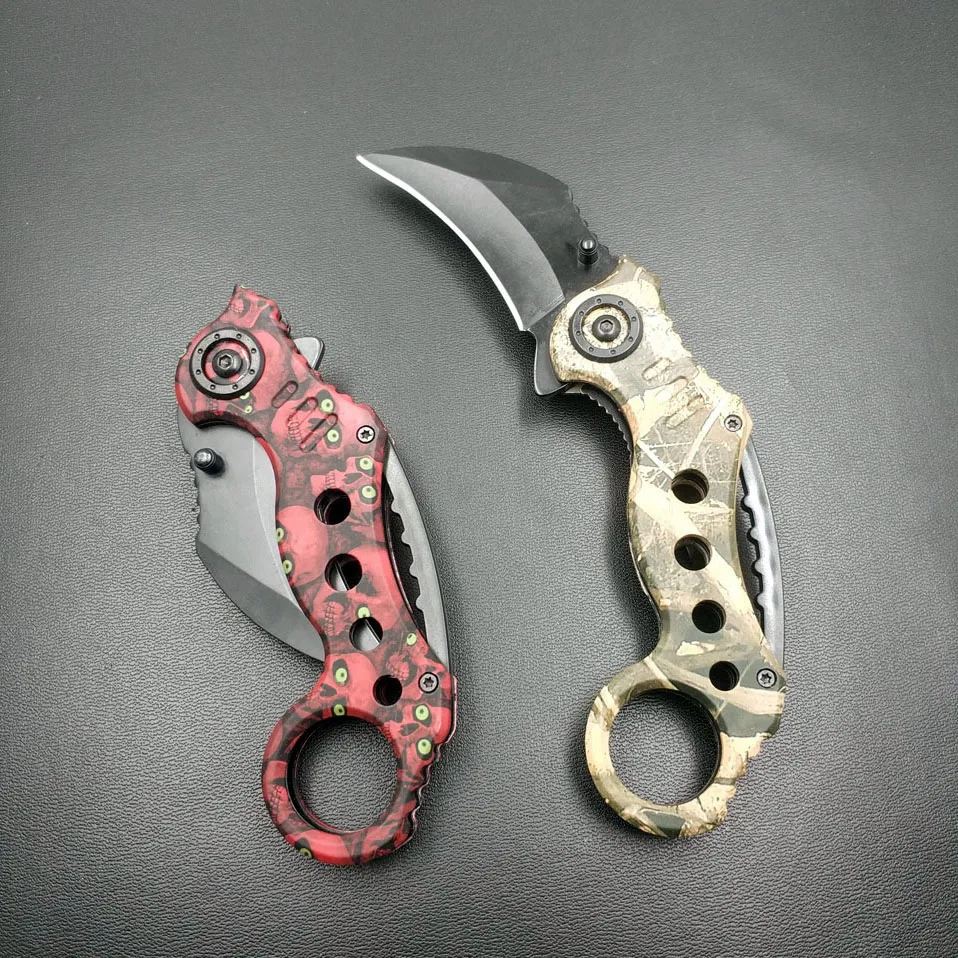 

Karambit Knife 440C Stainless Steel Folding Blade Knives 5 Colors Handle Hunting Knife Outdoor Survival Camping Tool