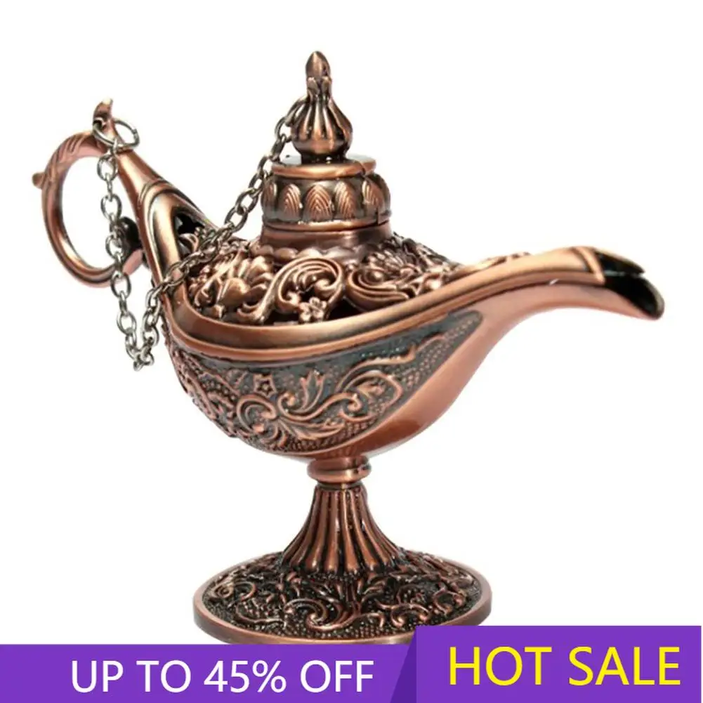 

European-style Imitation Classical Handicrafts Decoration Creative Props Props Wishing Lamp Gift Metal Aladdin Magic Lamp