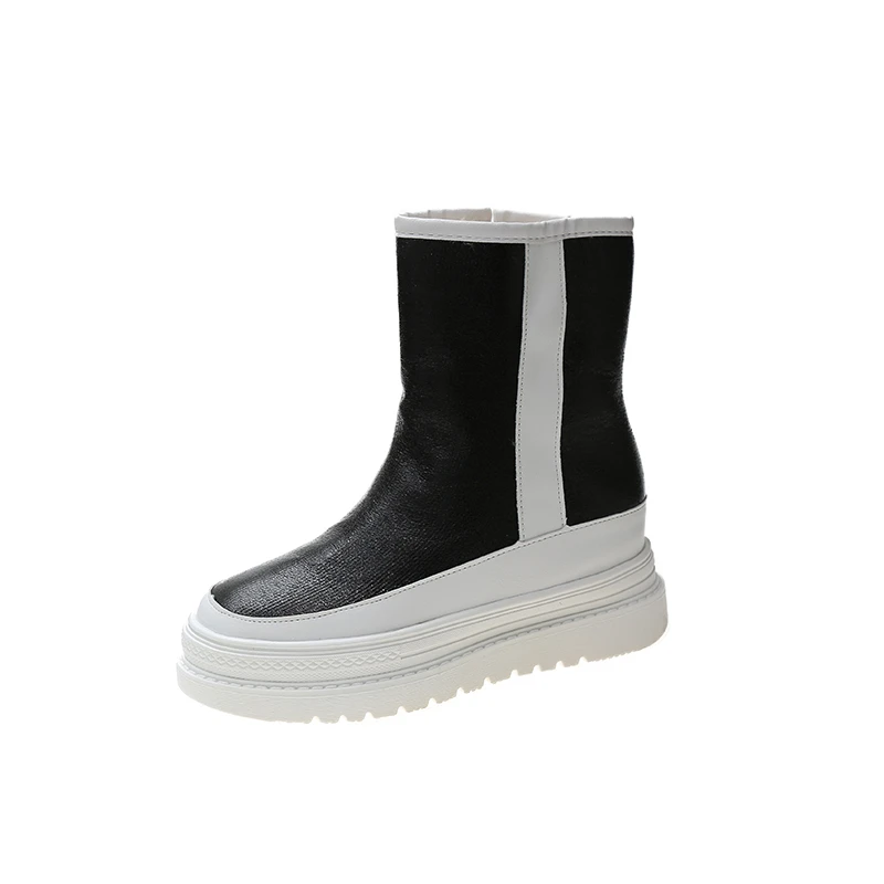 

Женские зимние ботинки, новинка 2021, ботильоны, Женская плюшевая утепленная Студенческая хлопковая обувь, женские зимние ботинки на толстой ...