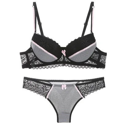 Комплект нижнего белья для девочек комплект полосатых бюстгальтеров дышащие