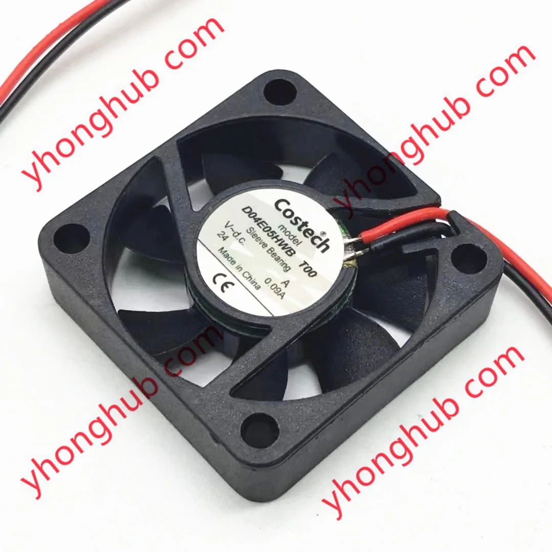 2-проводной Вентилятор охлаждения сервера COSTECH D04E05HWB T00 DC 24 В 0,09a 40x40x10 мм