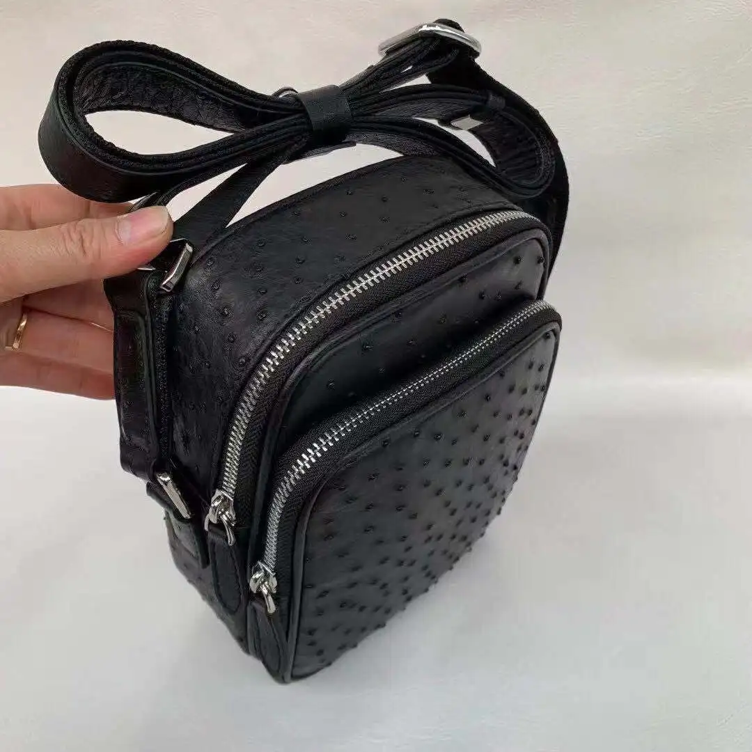 

fanzunxing men bag male ostrich leather bag men single shoulder bag
