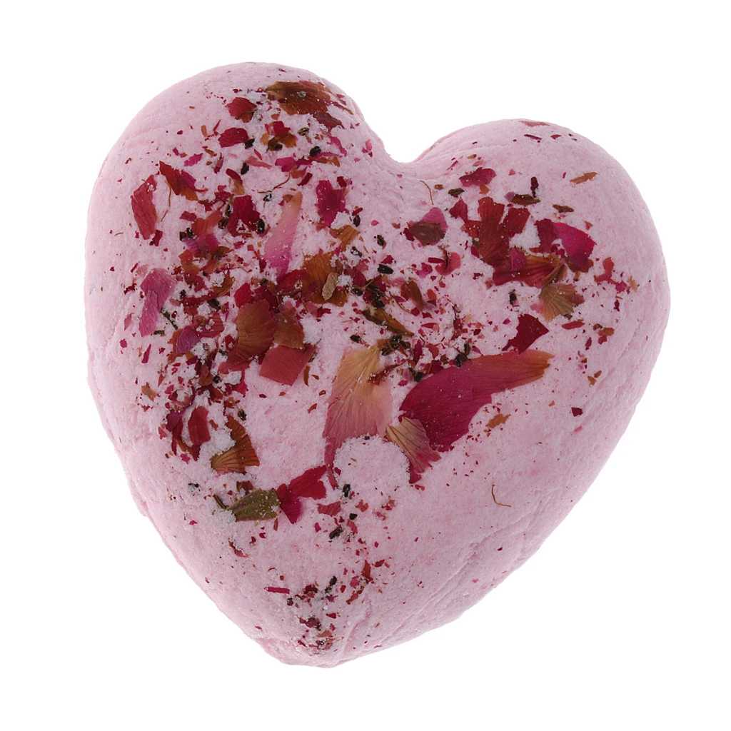 

SPA Heart Shaped Women Bubble Bath Salt Essential Oil Balls Moisturize Dry Skin 4 Scented Ball 60g/ball