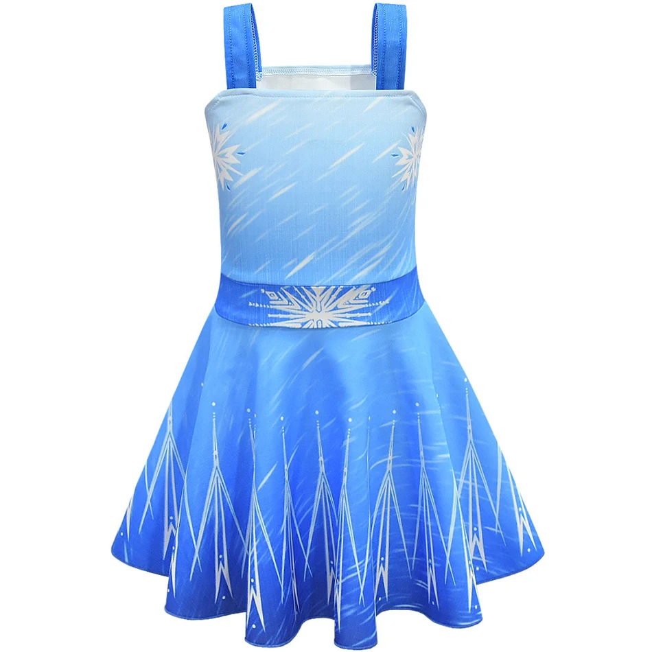Платье принцессы Эльзы для девочек Детский костюм косплея на Рождество и день