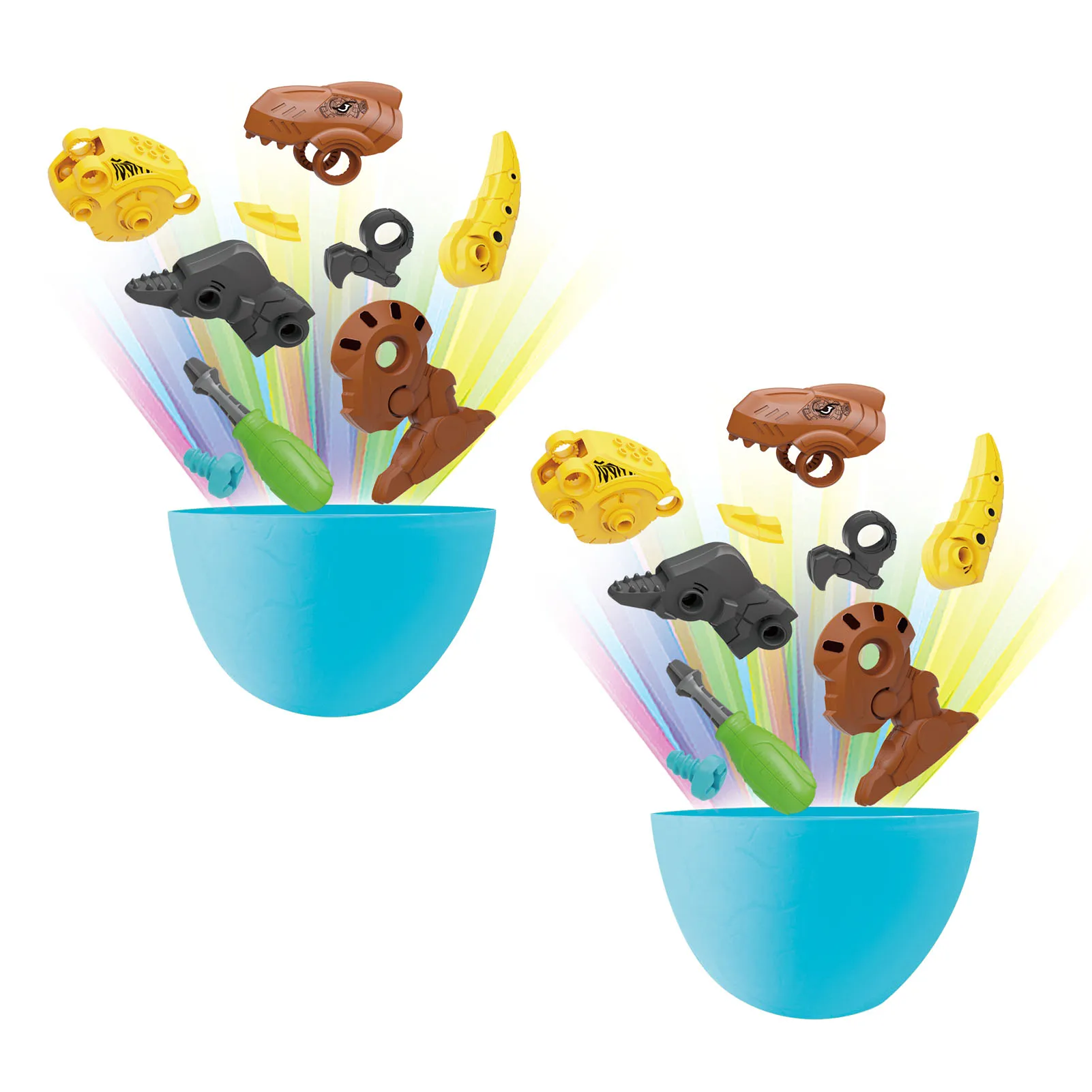 

Children's Dinosaur DIY Puzzle Blocks Dinosaur Egg Toys For Boys Building Toy Montessori Model Assembly Puzzle Toys For Kid