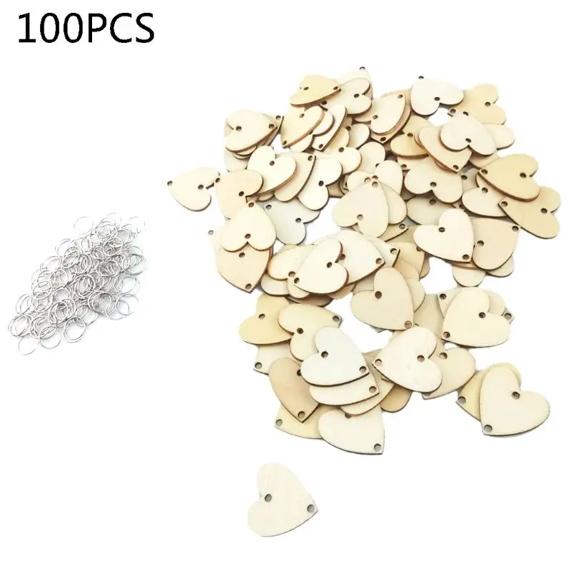 100pcs 25-200 шт лазерная резка Дерево Перо Снежинка цветы и листья полые звезды буквы украшение деревянная форма ремесло Свадебный декор - Цвет: 100pcs