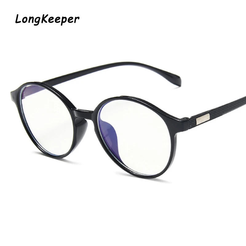 Longkeeper новые модные женские очки оправа мужские черные винтажные круглые