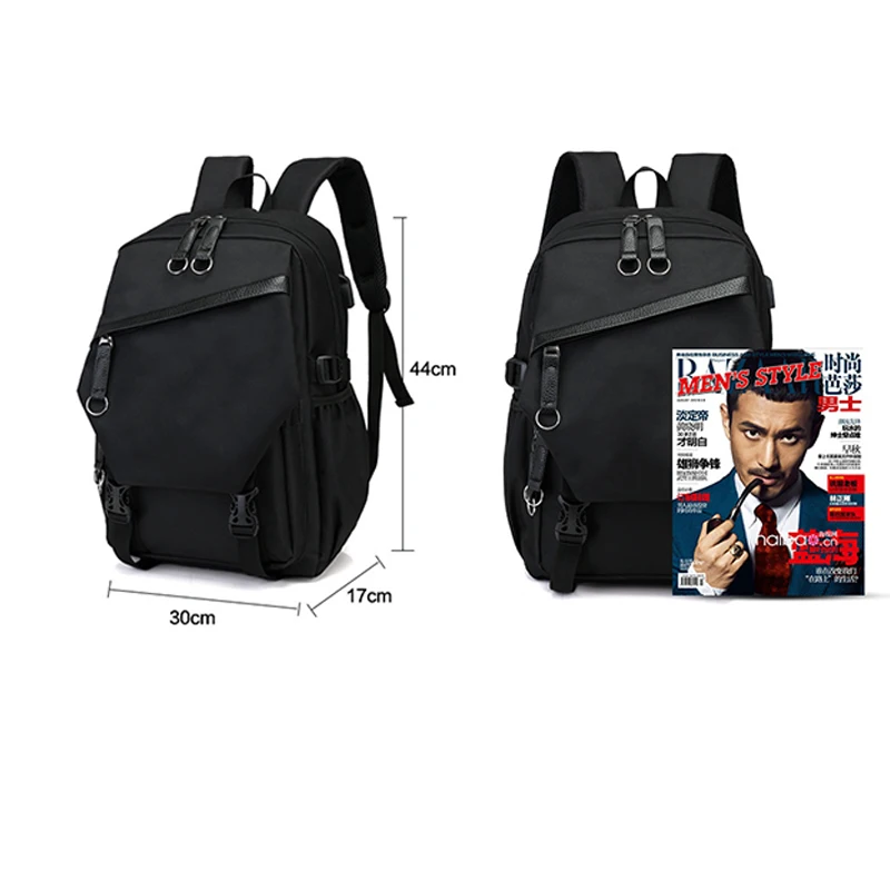 Luminous Messi Backpacks Boys Large Capacity USB Charging School Bags for Teenage Solid Nylon Black Student Bag High Schoolbag | Багаж и