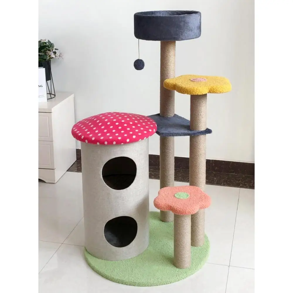 

Cat Scratcher Tree for Cats Scratching Post Plush Cat Climbing Frame Toy Scratch for Cats Furniture Kitten Toy Pet Products
