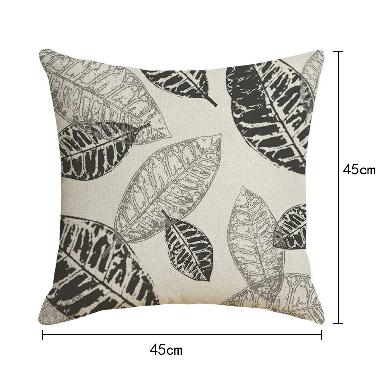 

4 PCS Impressionist Pattern Pillowcase Linen Pillow Cover Home Decor Square Cushion Cover Printing Pillow Case