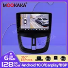 Автомобильный мультимедийный плеер Android 10, 128G, GPS для Peugeot 207, 2006, 2007, 2008 -2015, GPS-навигация, видеоплеер с поддержкой Carplay