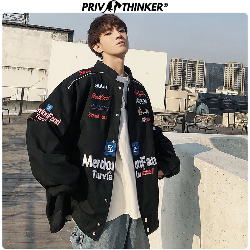Privathinker мужские куртки с вышивкой в стиле сафари хип-хоп утепленные на осень и
