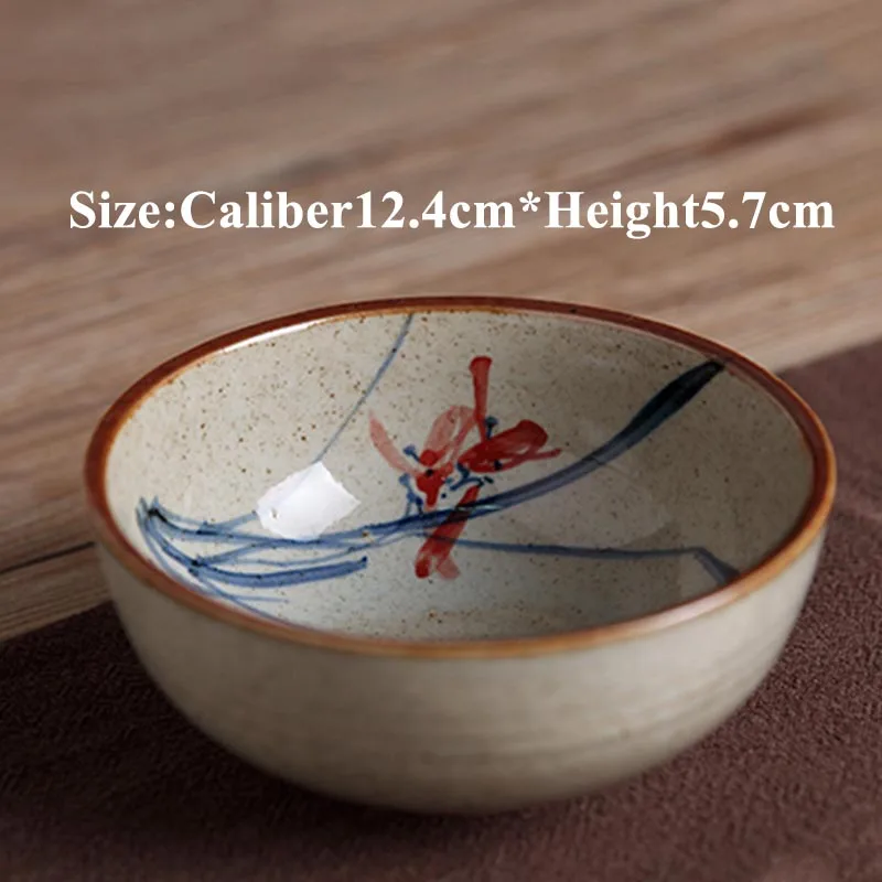 Цзиндэчжэнь ручная работа рисовые чаши подглазурная роспись растение Ramen чаша