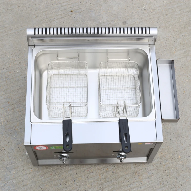 Новинка 2020 одноцилиндровая газовая фритюрница коммерческая жареная сковорода