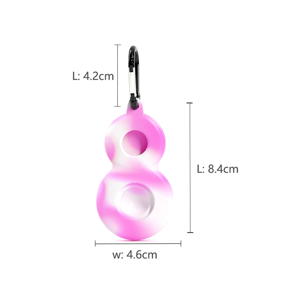 

Push Bubble Keychain Gift Simple Dimple Fidget Toys Push Bubble for Apple Airtags Tracker Case Buckle Stress Relief for Kids#20