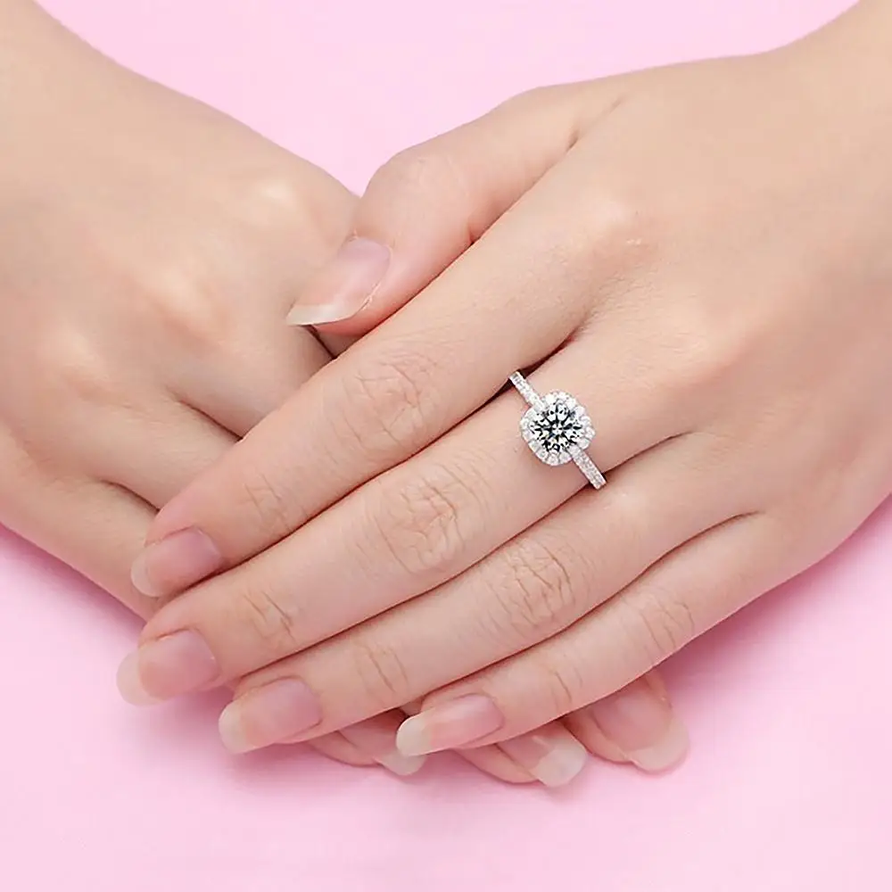 

Hot Elegant Women Rings Square Shape Design Brilliant Cubic Zirconia Engagement Bridal Marriage Ring Statement Jewelry