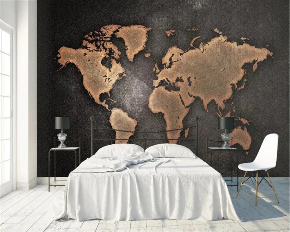3D обои beibehang на заказ Античная Карта мира фон стену скандинавский Винтаж крафт