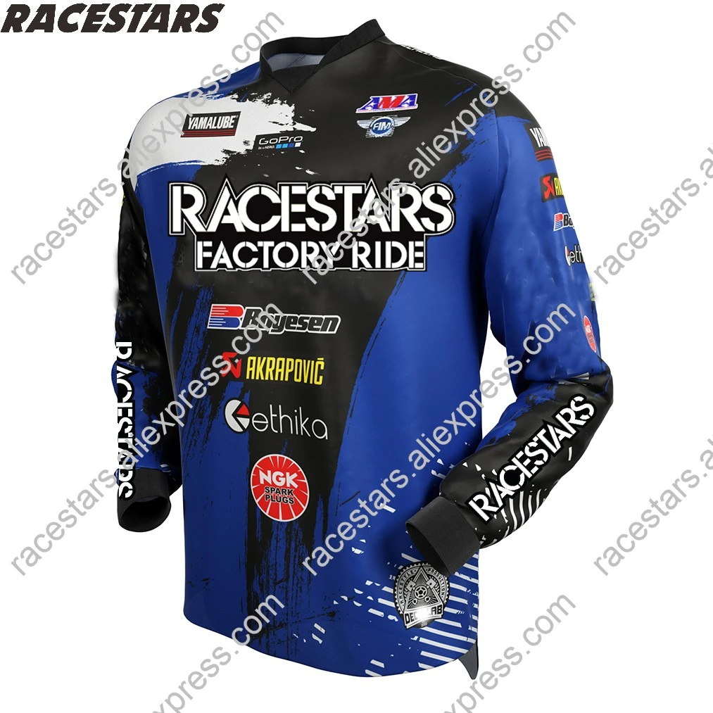 Велосипедная футболка RACESTARS для езды на горном велосипеде по бездорожью | Спорт и