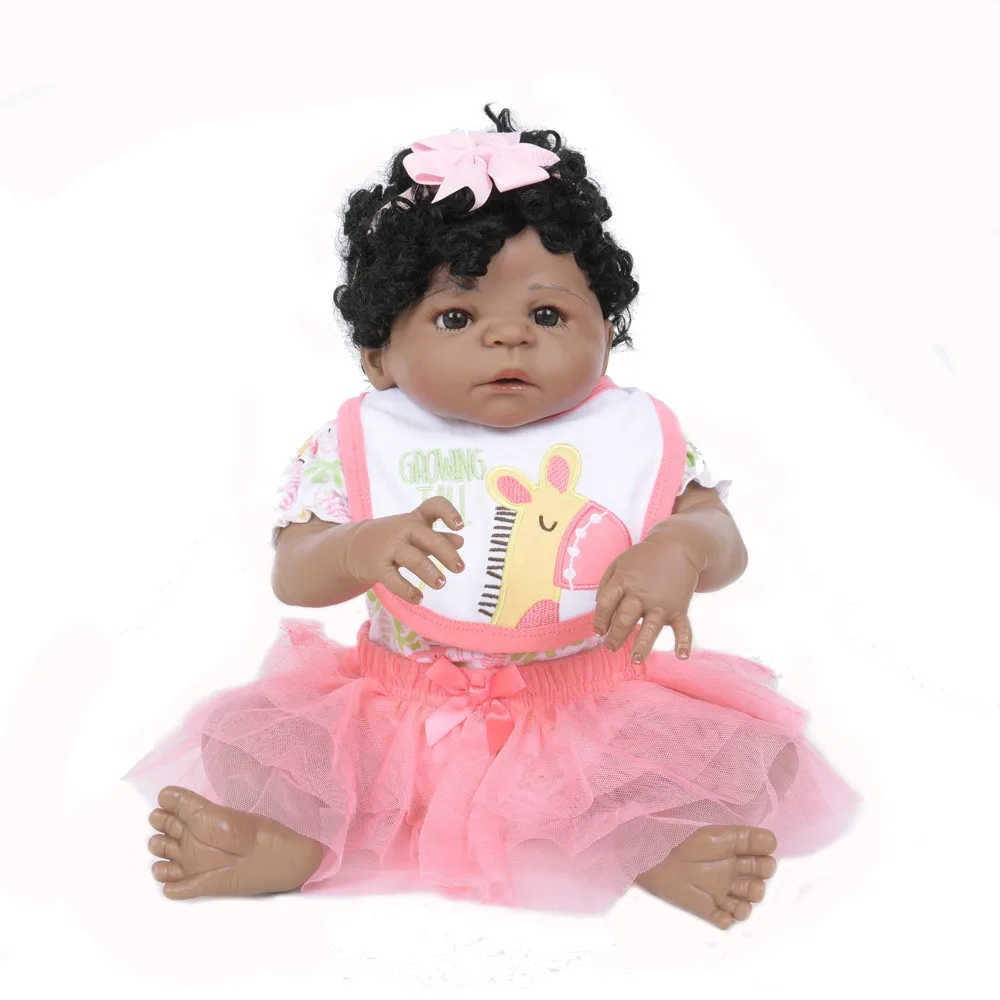 HIINST черные куклы с одеждой соска и бутылочка для кормления милые вьющиеся волосы