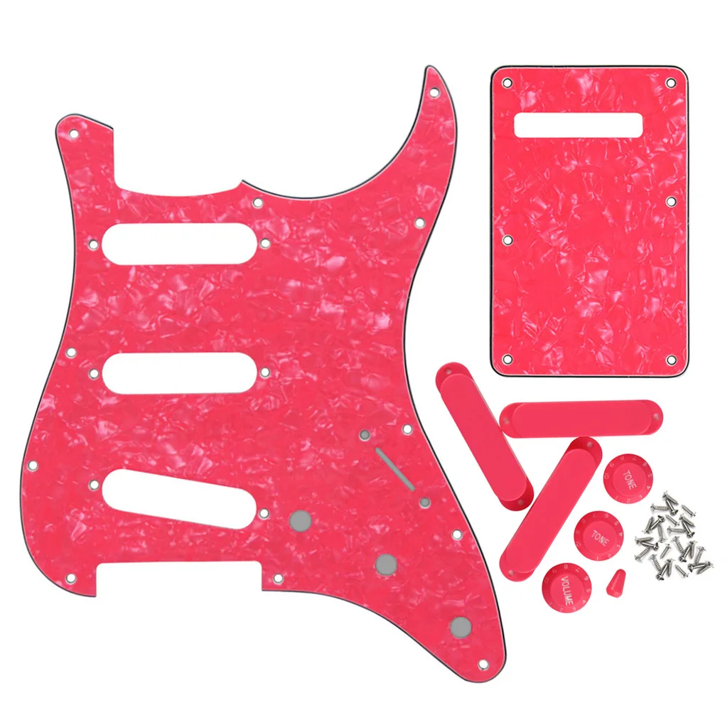 Новый набор SSS Pickguard 11 отверстий тремоло задняя пластина Пикап Чехлы 2T1V ручки