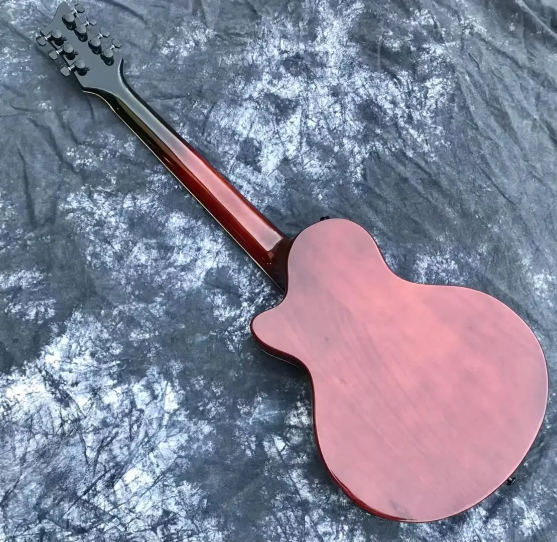 free shipping custom guitar 7 string F hole jazz new customize electric grey color | Спорт и развлечения