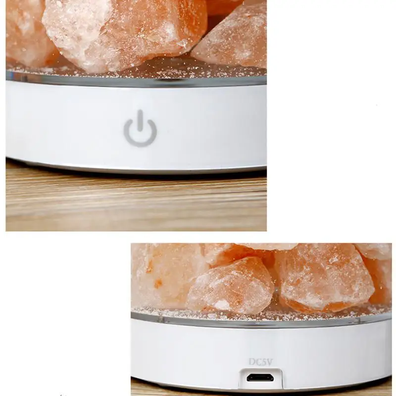 HobbyLane светодиодный светильник с USB кристаллом натуральный Гималайский Соляной