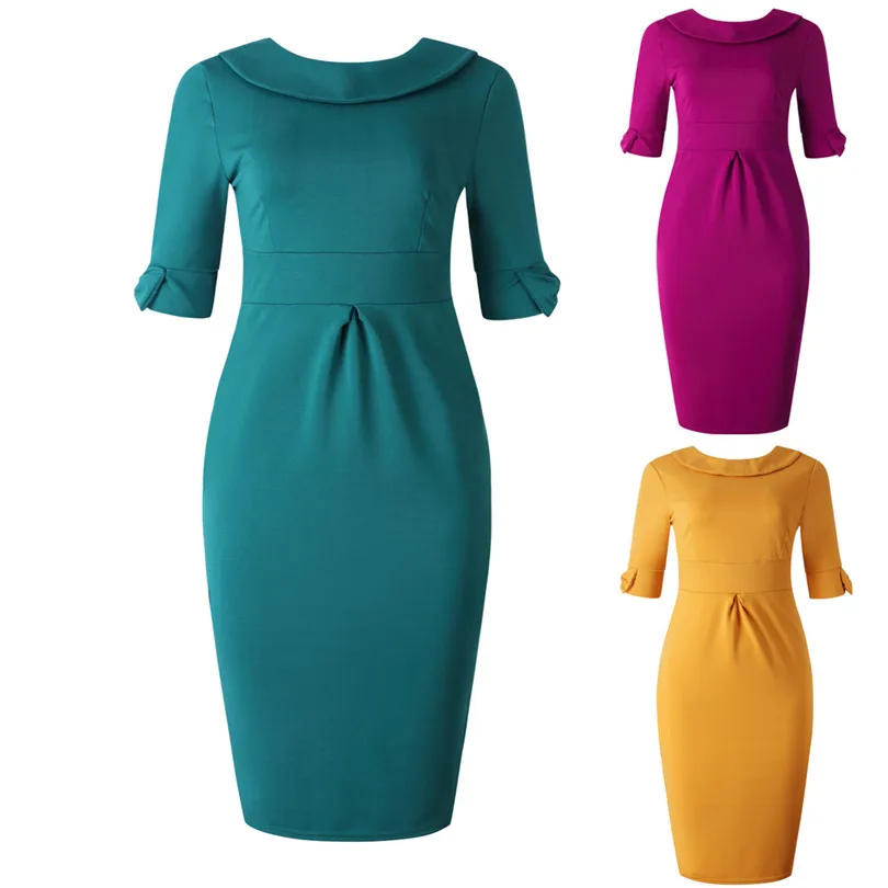 Африканские платья для женщин Летний стиль Офисная Леди размера плюс облегающее