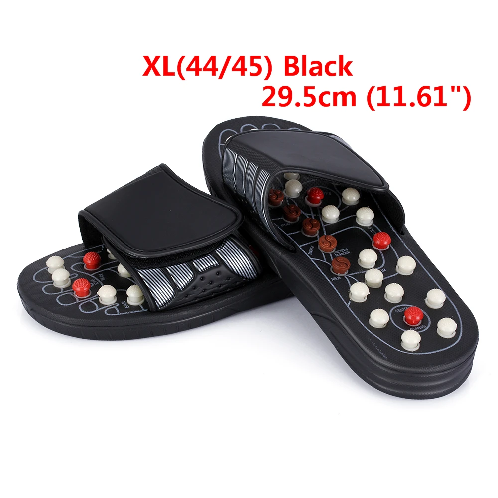 XL(44 45) Black OLIECO тапочки для массажа ног; Акупунктура; акупунктурная точка; активирующая рефлексотерапия; Массажная обувь для ухода за ногами; Массажер; сандалии унисекс - Цвет: XL(44 45) Black
