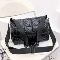 casual nylon shoulder bag designer for women handbag quilted bucket padd crossbody bag warm trend 2021 hit winter large capacity