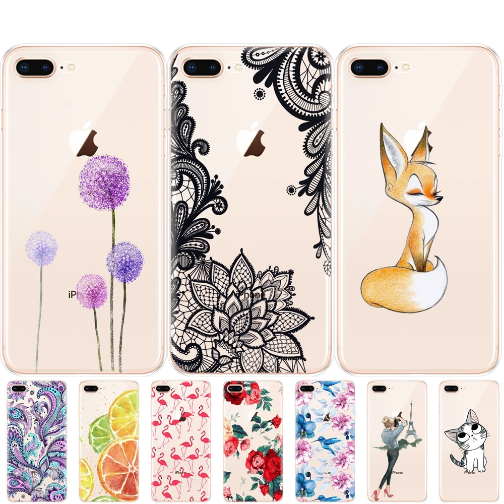 Чехол для iphone 7 8 чехол из мягкого ТПУ забавный силиконовый Apple iPhone Plus сумка Etui