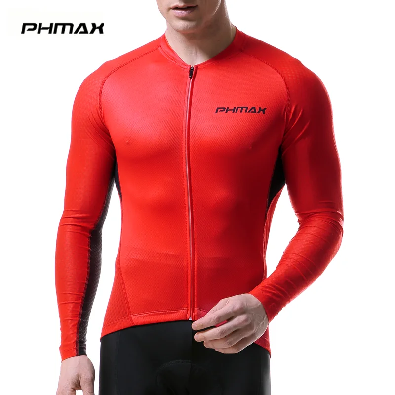 PHMAX полиэстер мужской Pro Джерси Майо для велоспорта Ropa Ciclismo MTB велосипед одежда с длинными рукавами гонки на велосипедах велосипедные костюмы