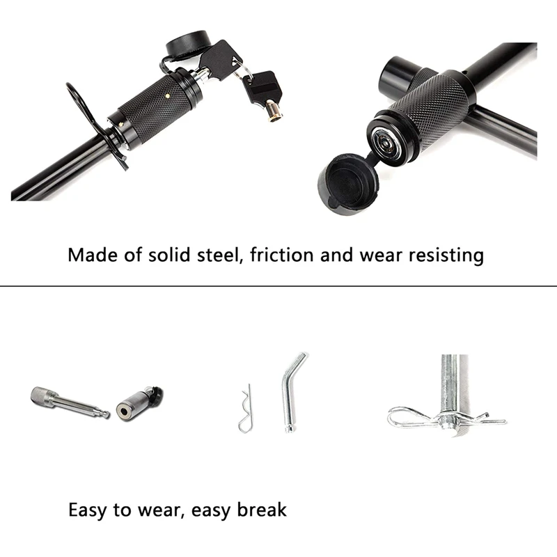 Сверхмощный Замок для сцепки прицепа 1/2 дюйма и 5/8 |