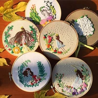 diy embroidery cross stitch kits needlework set embroidery hoop frame home decoration pendant handicraft crafts sewing painting