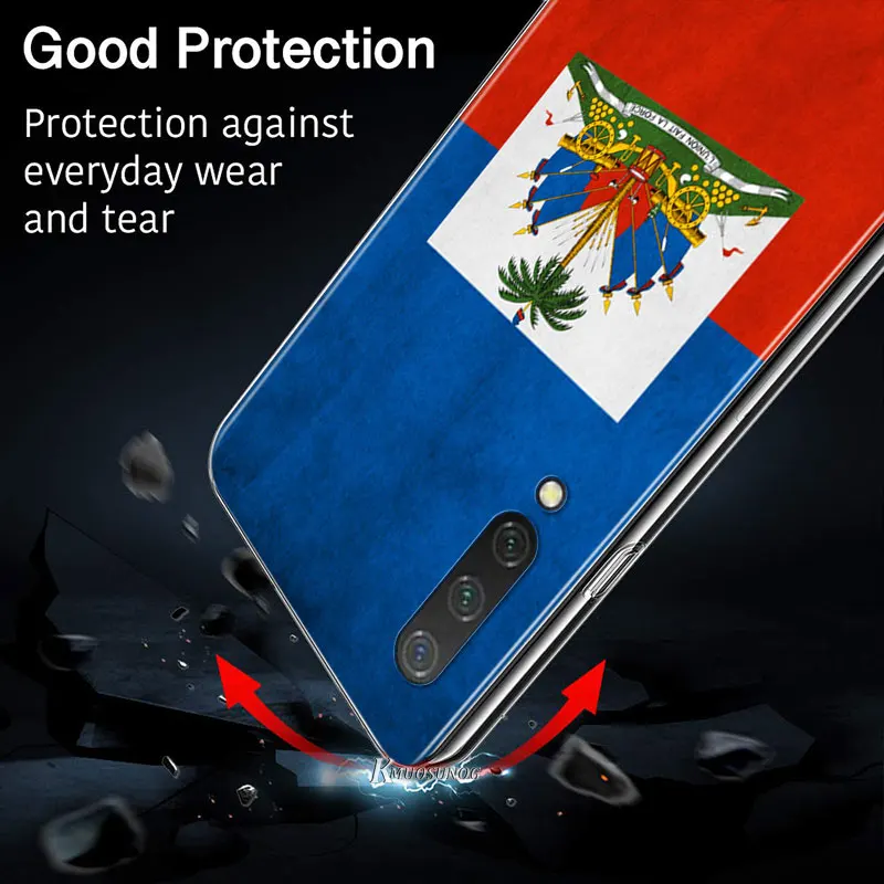 

Vintage Haitian Flag for Xiaomi Mi11 10T Note10 Ultra 5G 9 9T SE 8 A3 A2 6X Pro Play F1 Lite 5G Transparent Phone Case