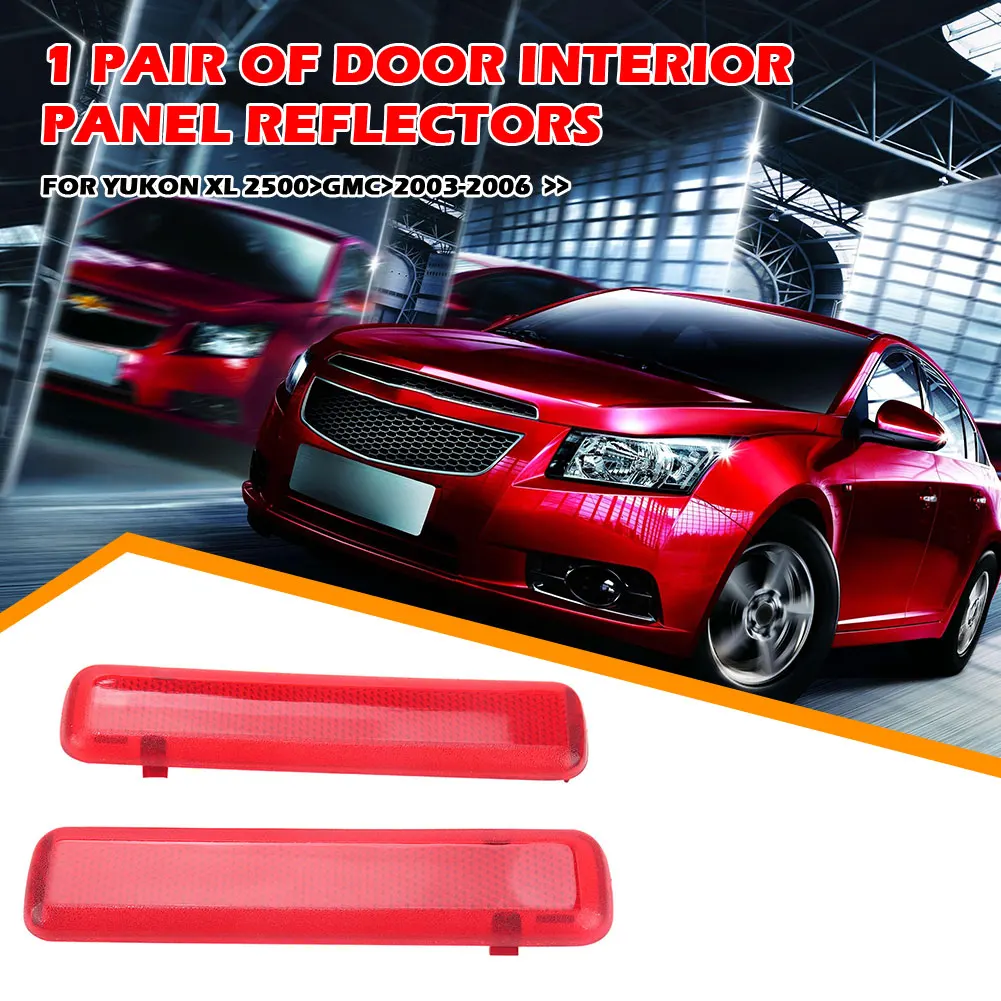 

1 Pair Rear Door Trim Panel Interior Reflector Warning Light Lamp for Chevrolet Interior Door Panel Warning Light Fits