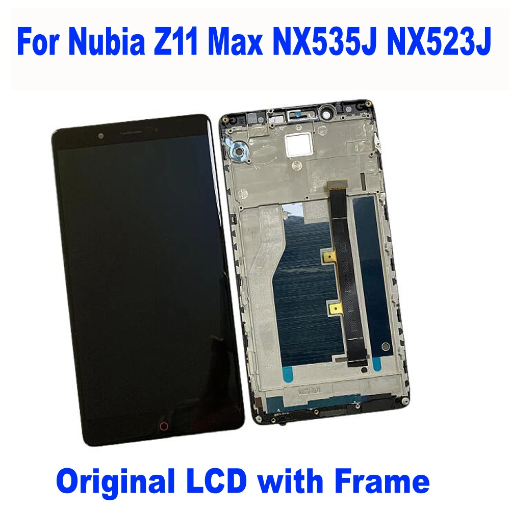 Оригинальный стеклянный сенсорный экран с дигитайзером в сборе рамкой для ZTE Nubia