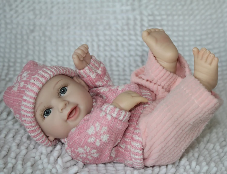 NPK полностью силиконовые куклы Reborn Baby живые реалистичные настоящие мини для