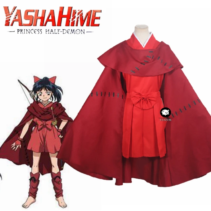 

Anime Inuyasha Yashahime: Princess Half-Demon Bounty Hunter Cosplay Costumes Women Halloween Costume Bow Skirtred Suit