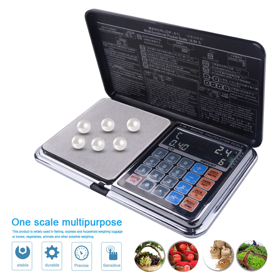 

500/1000/2000g 0.01g/0.1g Precise Digital Jewelry Scales electronic balance kitchen Weight scales Libra Lab Pocket Scales