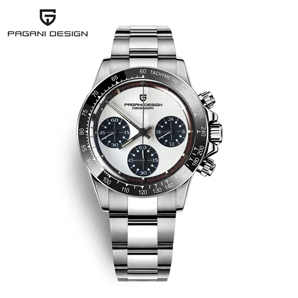 

2021 New PAGANI DESIGN Men's Watches Retro Sports Quartz Watch for Men Stainless Steel Waterproof Chronograph Japan VK63 Clock
