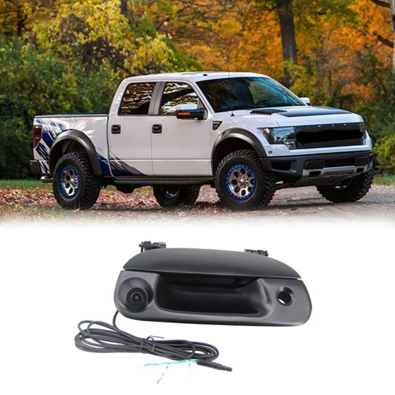 

Vehicle Tailgate Handle Backup Camera Reverse Rear View Cameras Replacement for Ford F150 F250 F350 F450 1997-2007