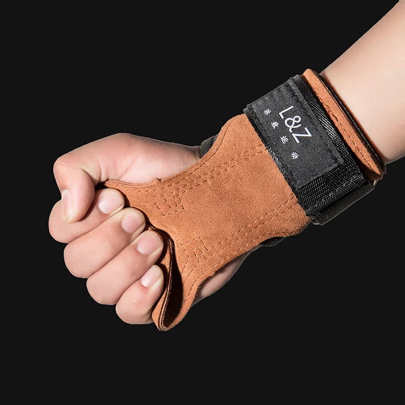 перчатки для спортзала кроссфит Перчатки тренировки в спортзале кожаные ладони