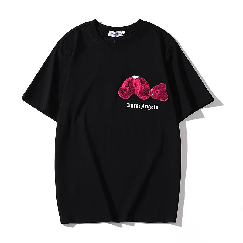 

Palm Angels 20SS Short Sleeve T-shirt Bear Stitching Printed Hip Hop Men and Women